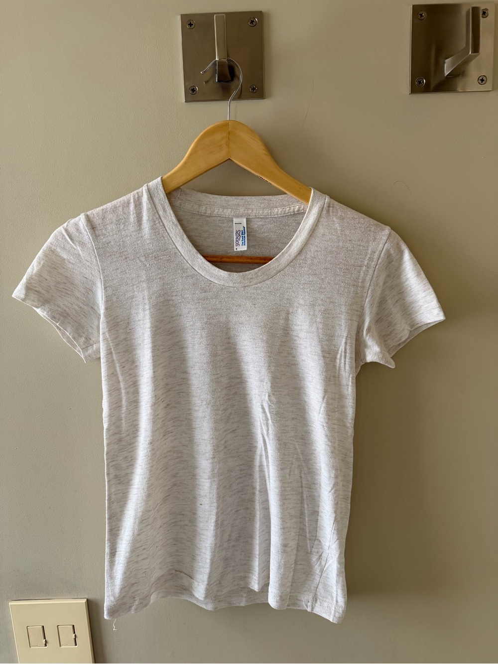 American Apparel The Track Shirt Short Sleeve T-Shirt - white